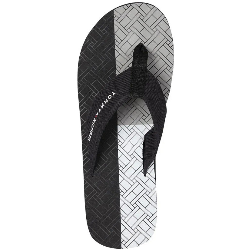 Chancletas Tommy Hilfiger Hombre Negro con Correa de Nylon
