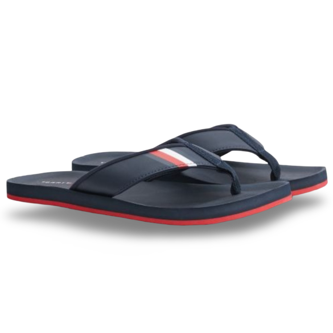 Chancletas Tommy Hilfiger Hombre Azul Marino con Correa Acolchada