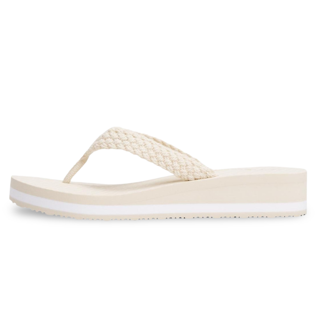 Sandalia Tommy Hilfiger Mujer Crochet Ivory