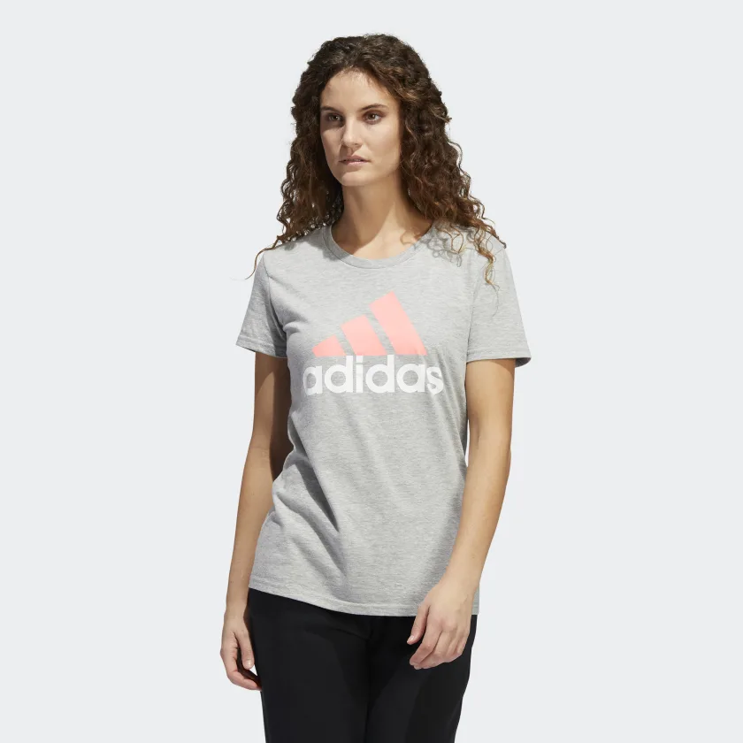 Camiseta De Dama Deportiva Color Gris | Marca ADIDAS