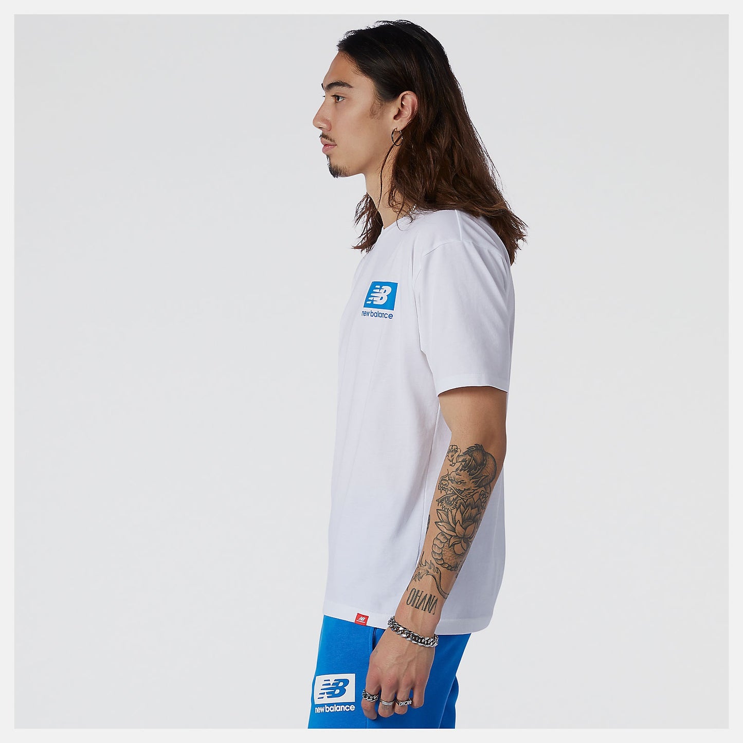 Camiseta Casual Hombre Blanca Marca NEWBALANCE