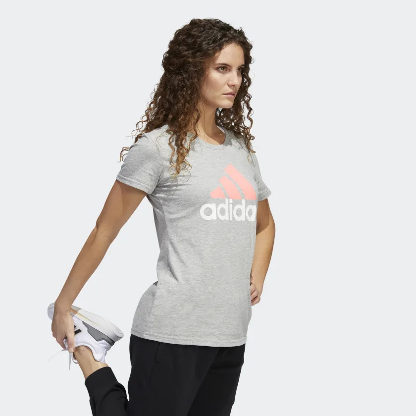 Camiseta De Dama Deportiva Color Gris | Marca ADIDAS