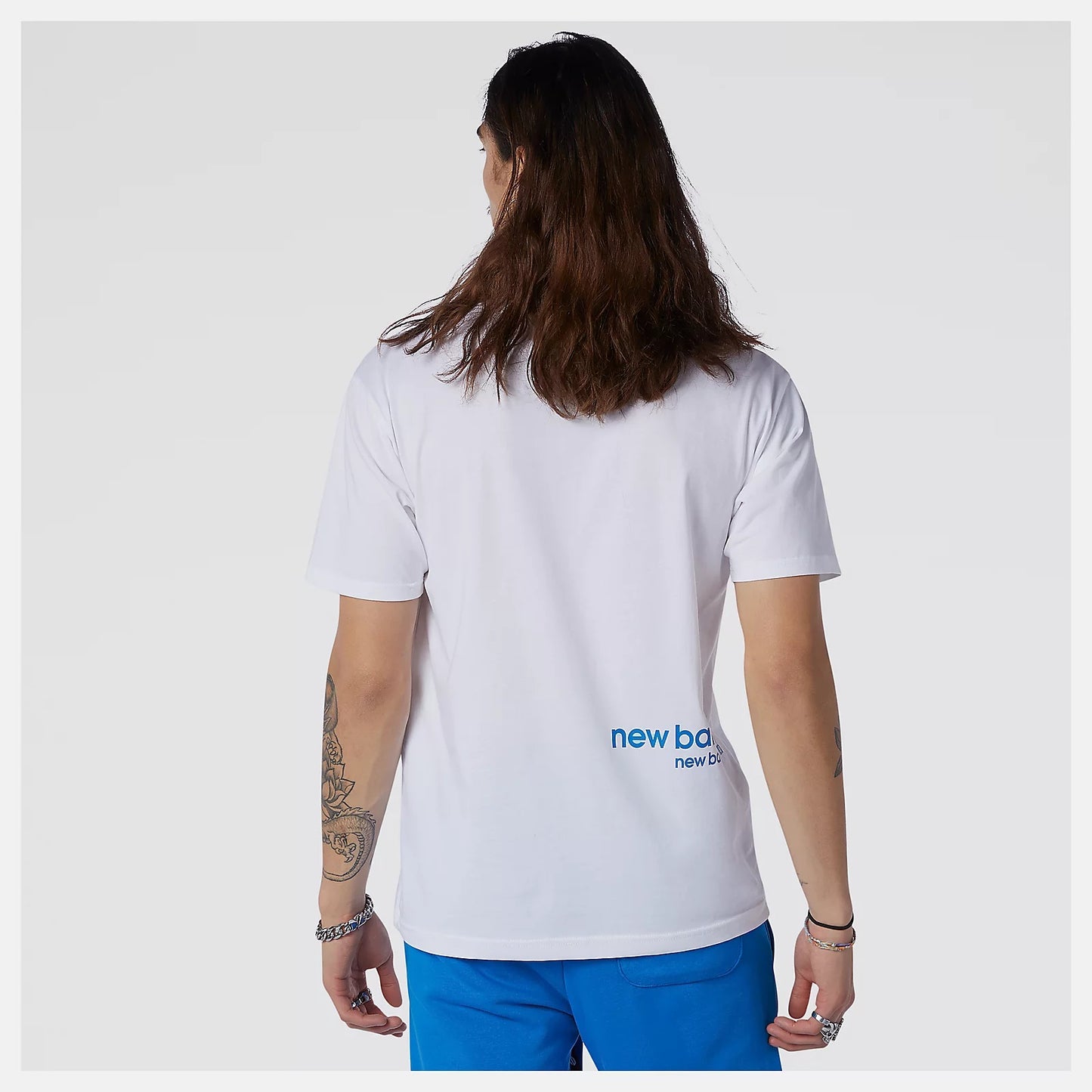 Camiseta Casual Hombre Blanca Marca NEWBALANCE