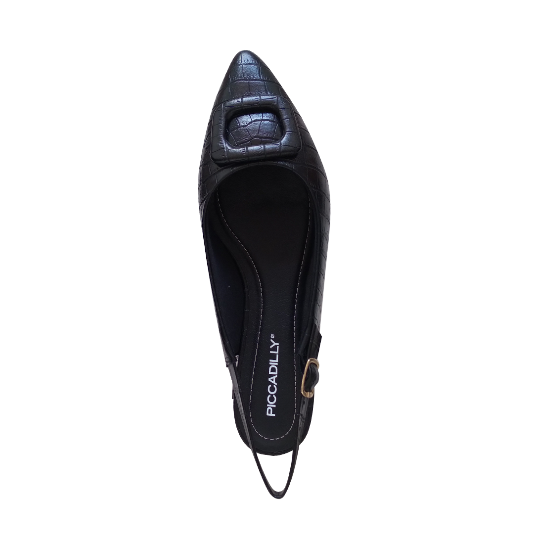 Zapatos De Dama Destalonado Color Negro |Marca PICCADILLY