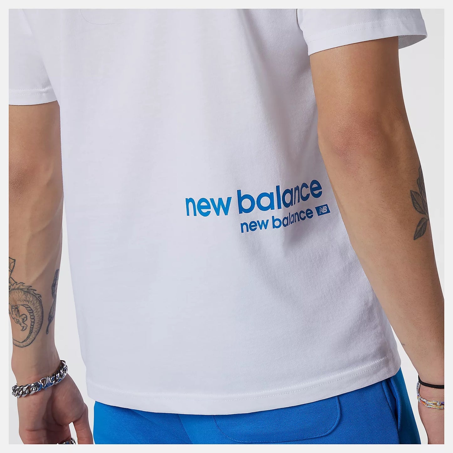 Camiseta Casual Hombre Blanca Marca NEWBALANCE