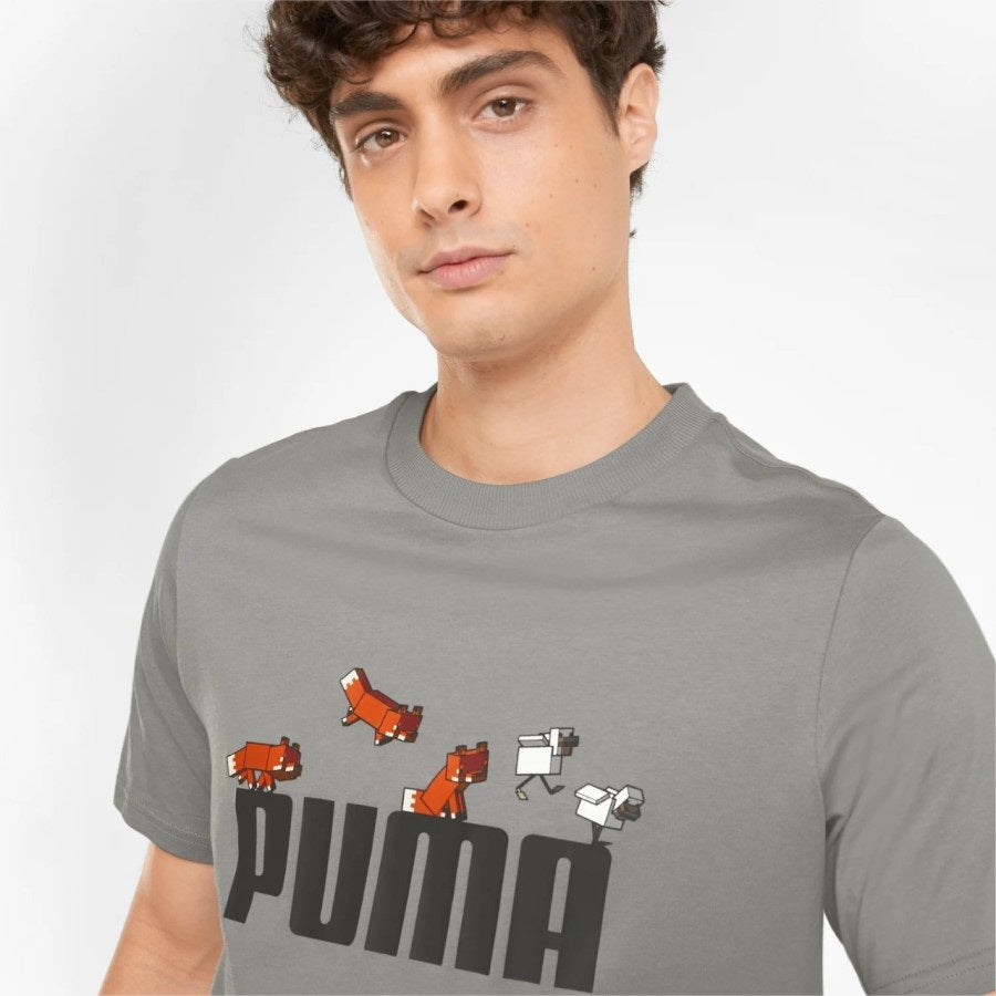 Camiseta de Hombre Gamers Gris Marca PUMA