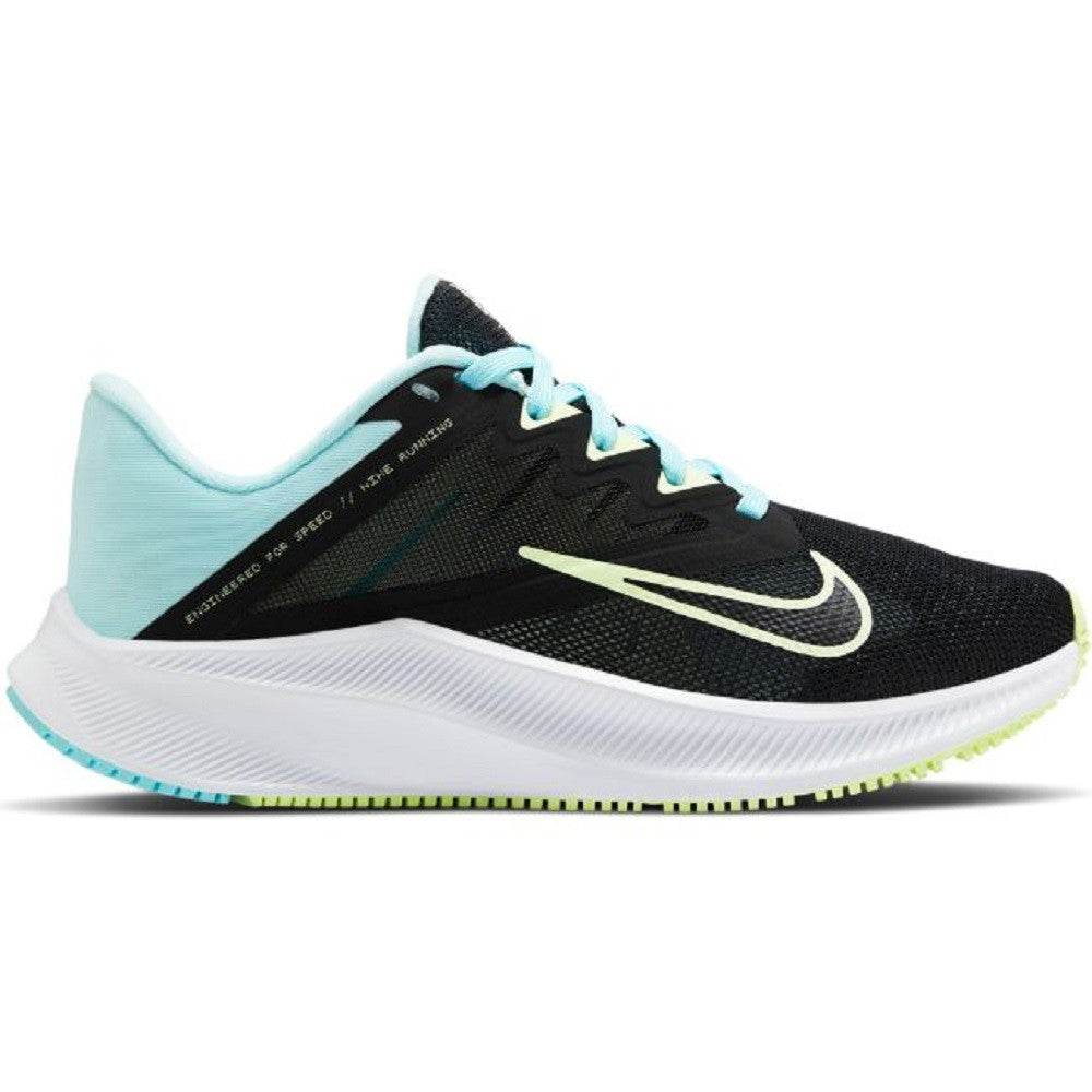 Zapatilla Nike WMNS Quest 3 de Mujer color Negro / Blanco / Celeste