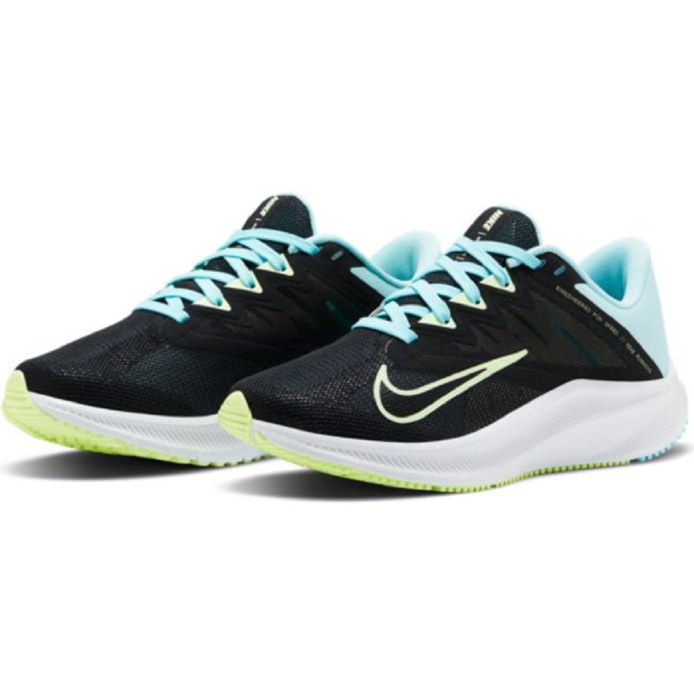 Zapatilla Nike WMNS Quest 3 de Mujer color Negro / Blanco / Celeste