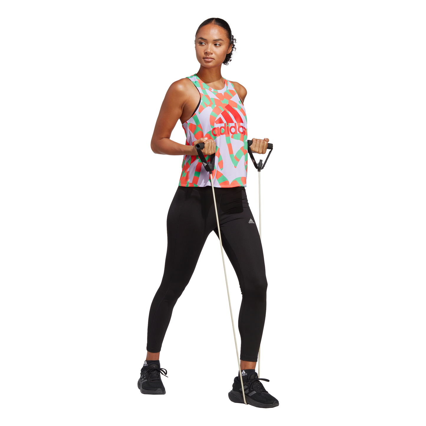 Camiseta De Tirantes X Farm Rio De Damas Marca Adidas