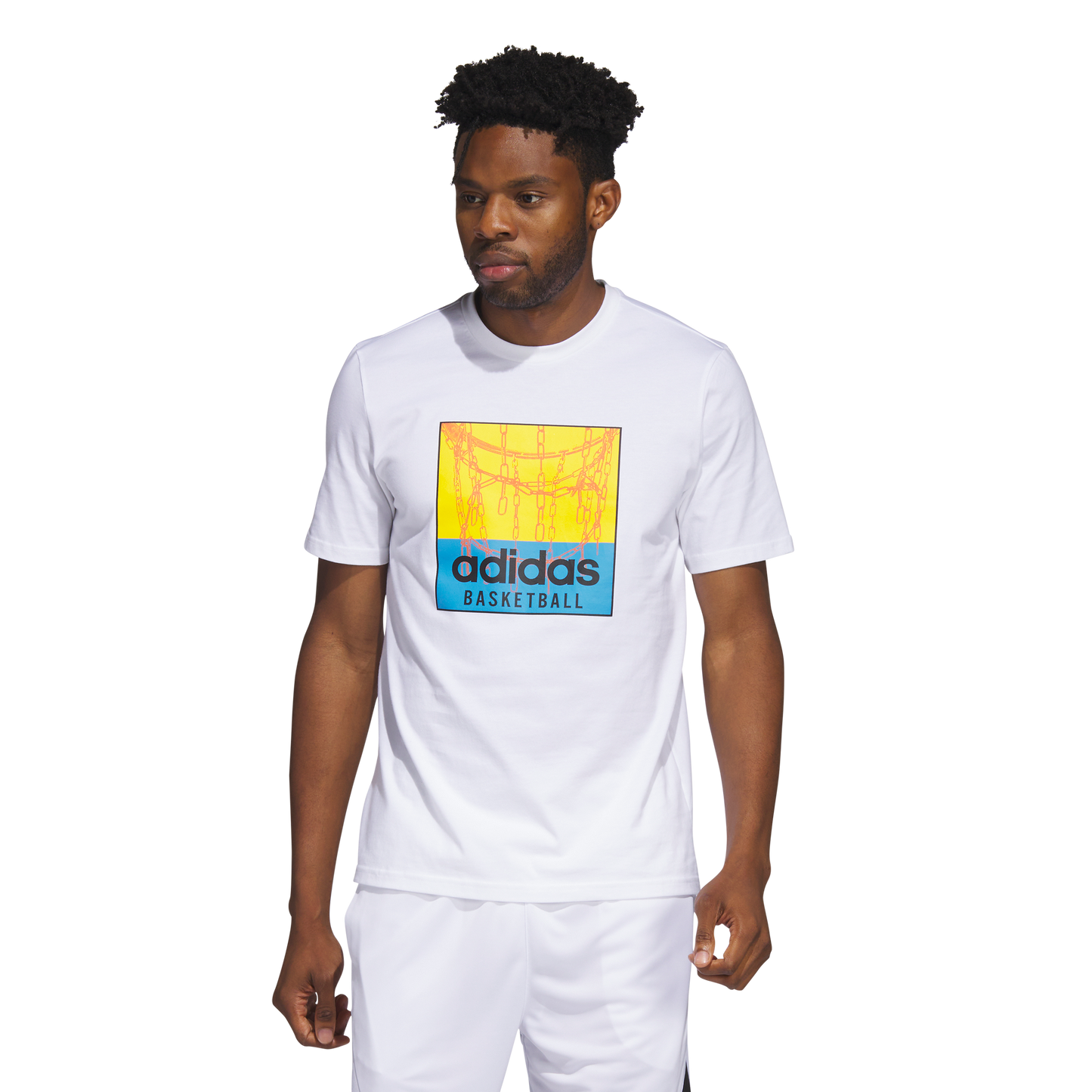 Camiseta Con Grafico Chain Net Basketbaall De Hombre Marca Adidas