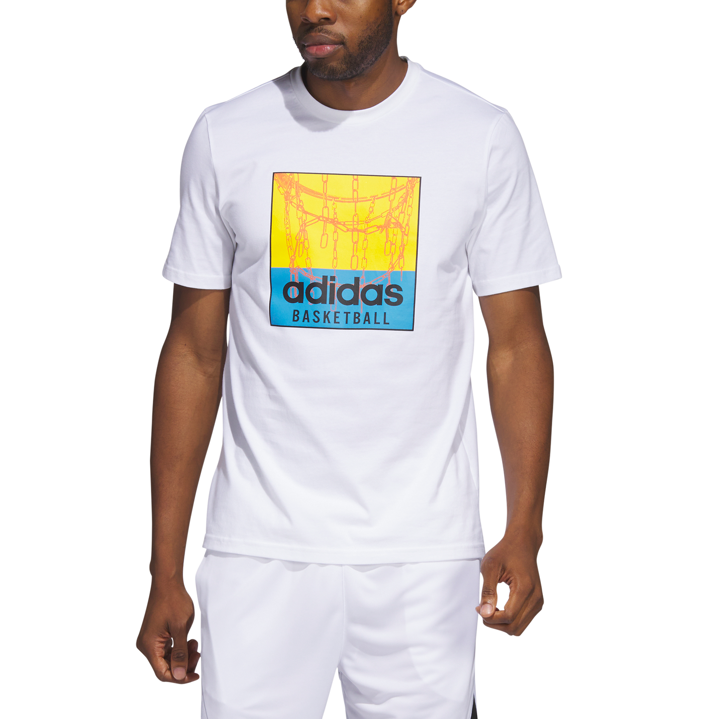 Camiseta Con Grafico Chain Net Basketbaall De Hombre Marca Adidas