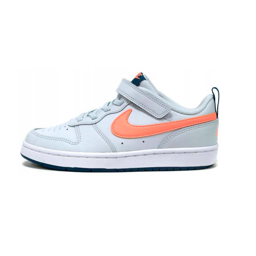 Zapatilla NIKE Court Borouhg Low 2 BTV de Niño Color Gris Con Cierre de Velcro