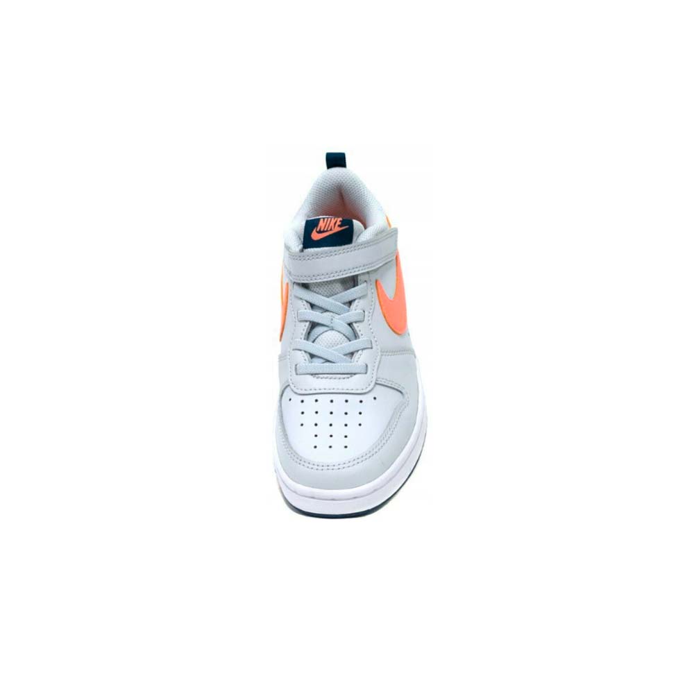 Zapatilla NIKE Court Borouhg Low 2 BTV de Niño Color Gris Con Cierre de Velcro