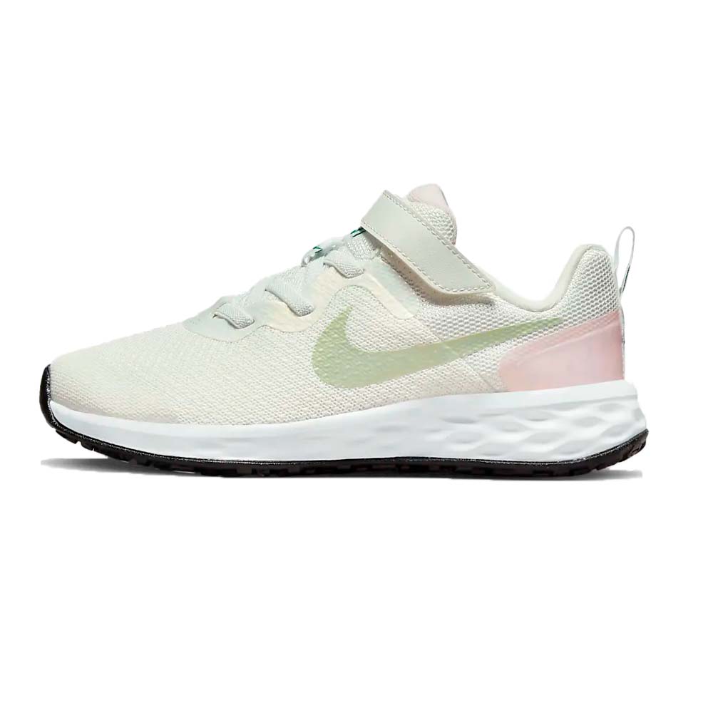 Zapatilla NIKE Revolution 6 NN de Niño Color Crudo Con Cierre de Velcro