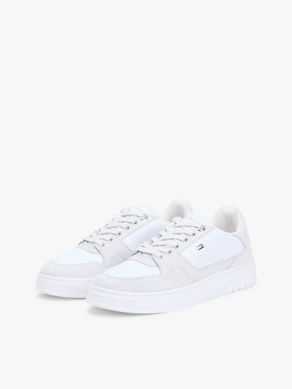 TOMMY HILFIGER TH COURT SNEAKER LEA WHITE