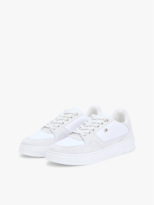 TOMMY HILFIGER TH COURT SNEAKER LEA WHITE