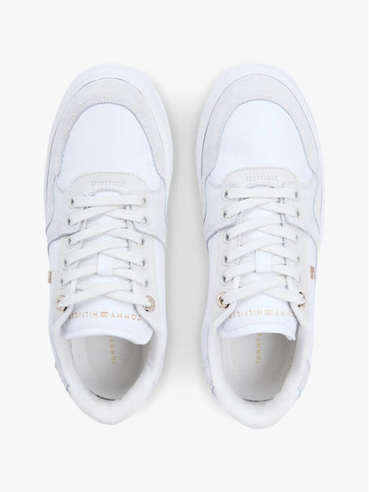 TOMMY HILFIGER TH COURT SNEAKER LEA WHITE
