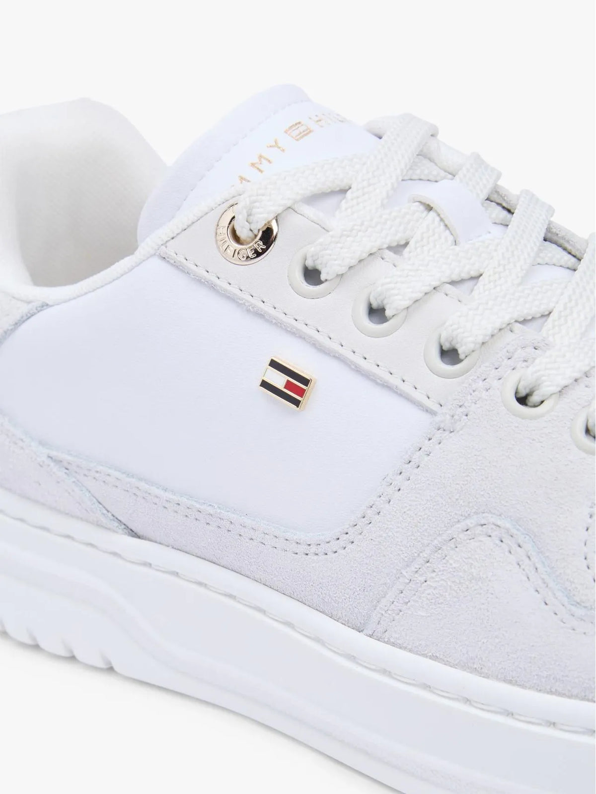 TOMMY HILFIGER TH COURT SNEAKER LEA WHITE