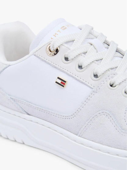 TOMMY HILFIGER TH COURT SNEAKER LEA WHITE