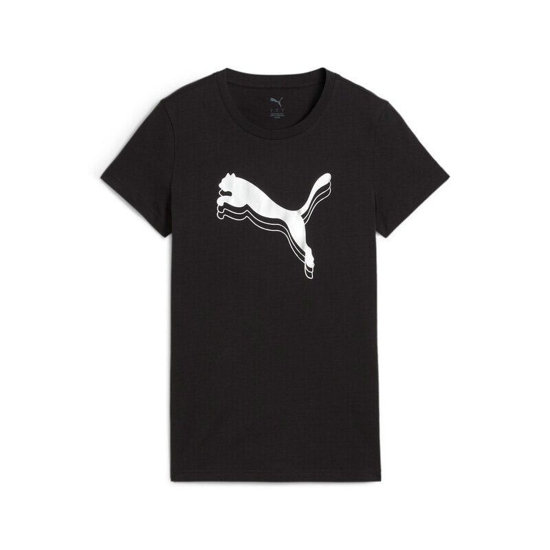 PUMA ESS METALLIC PUMA LOGO TEE W
