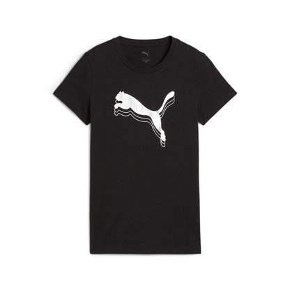 PUMA ESS METALLIC PUMA LOGO TEE W