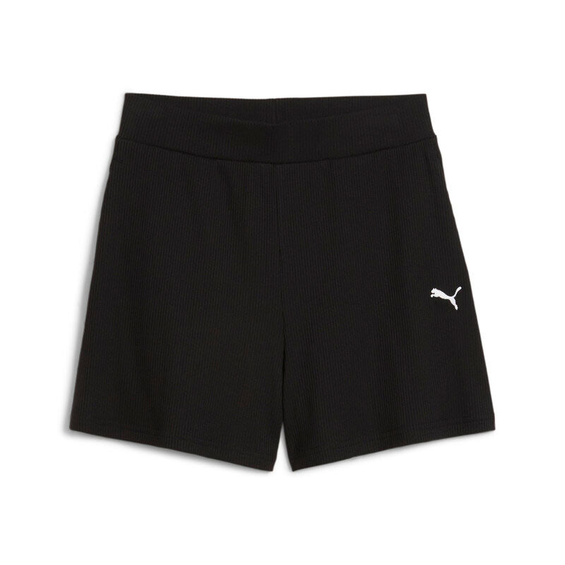 PUMA ESS ELEVATED HIGH-RISE RIB SHORTS W