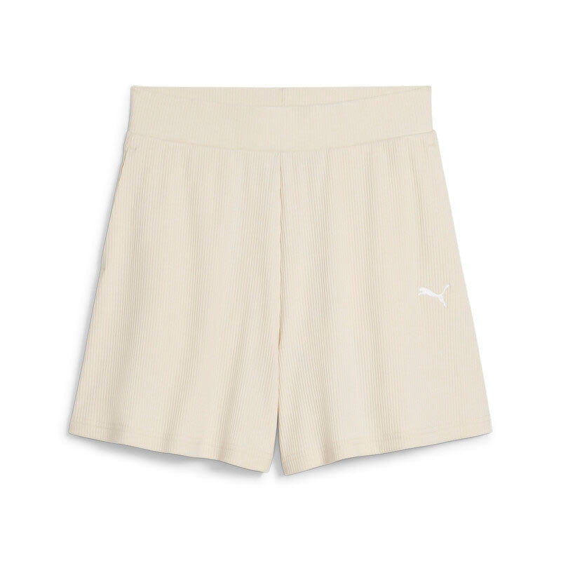 PUMA ESS ELEVATED HIGH-RISE RIB SHORTS W