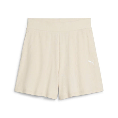 PUMA ESS ELEVATED HIGH-RISE RIB SHORTS W