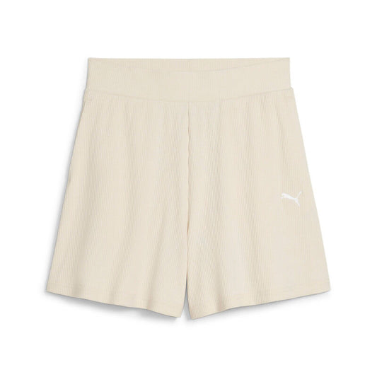 PUMA ESS ELEVATED HIGH-RISE RIB SHORTS W