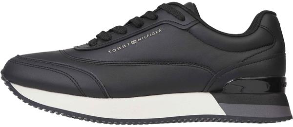 Zapatilla De Dama Lux Leather Sneaker Black Marca Tommy Hilfiger