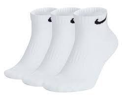 NIKE CUSHION ANKLE  3 PACK WHITE
