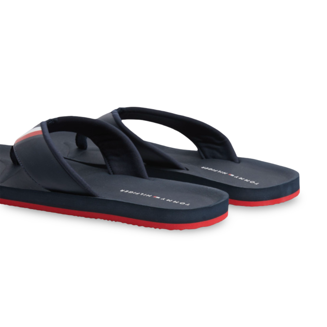 Chancletas Tommy Hilfiger Hombre Azul Marino con Correa Acolchada