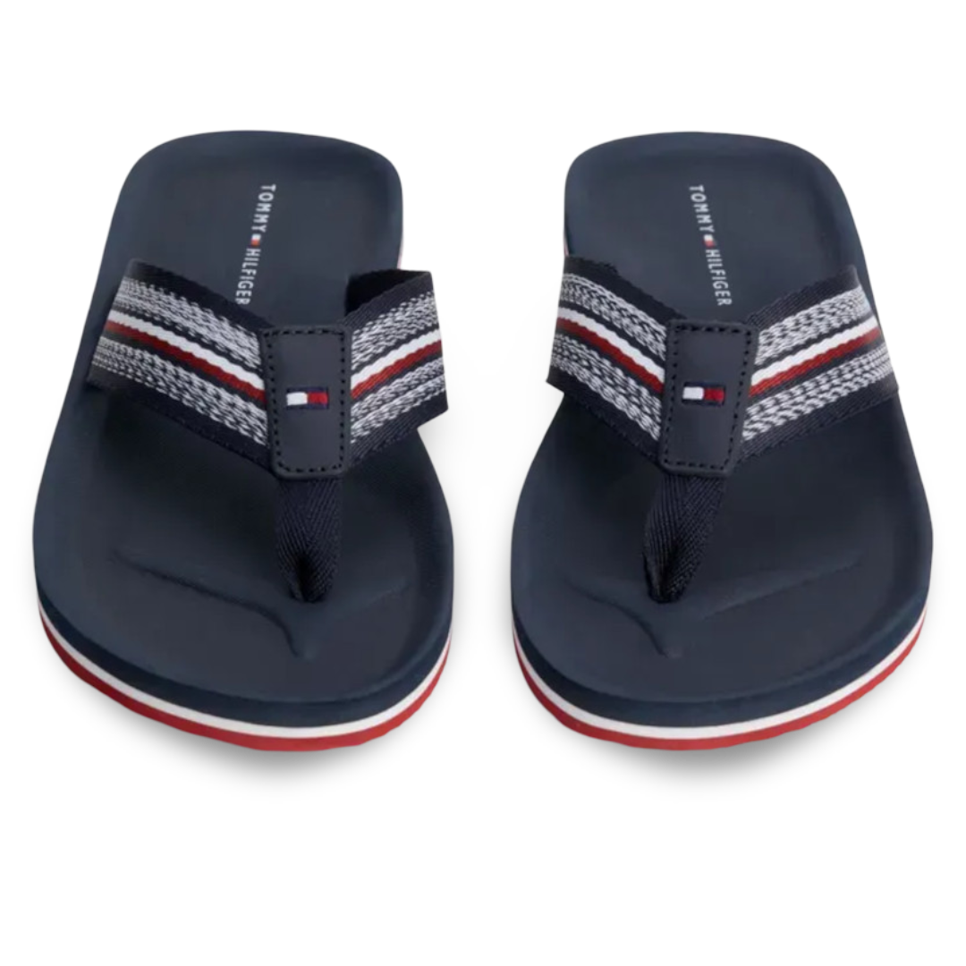 Chancletas Tommy Hilfiger Hombre Desert Sky Correa trenzada textil