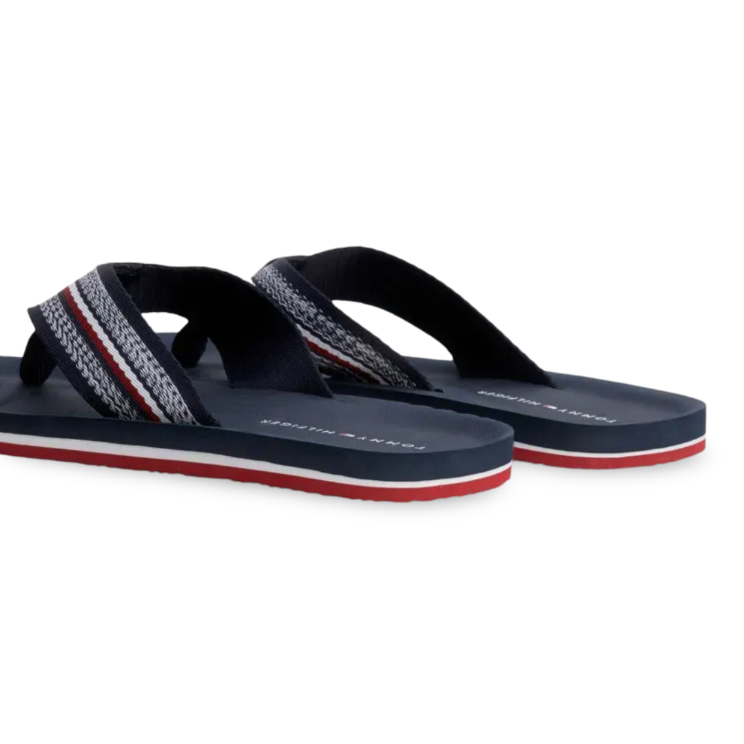 Chancletas Tommy Hilfiger Hombre Desert Sky Correa trenzada textil