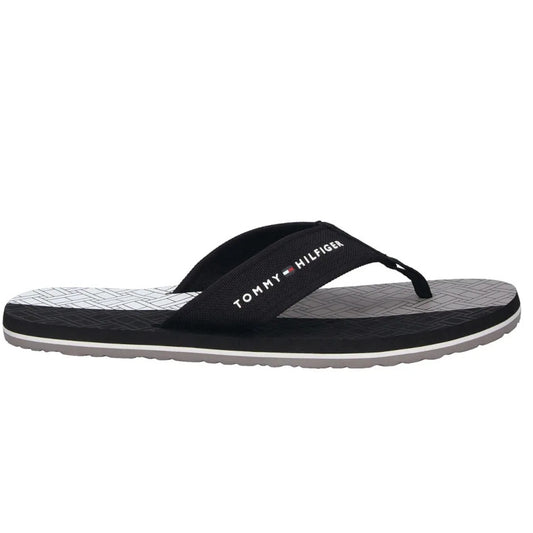 Chancletas Tommy Hilfiger Hombre Negro con Correa de Nylon