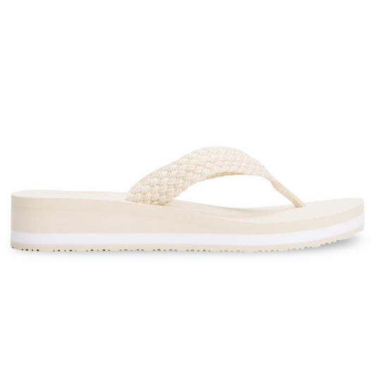 Sandalia Tommy Hilfiger Mujer Crochet Ivory