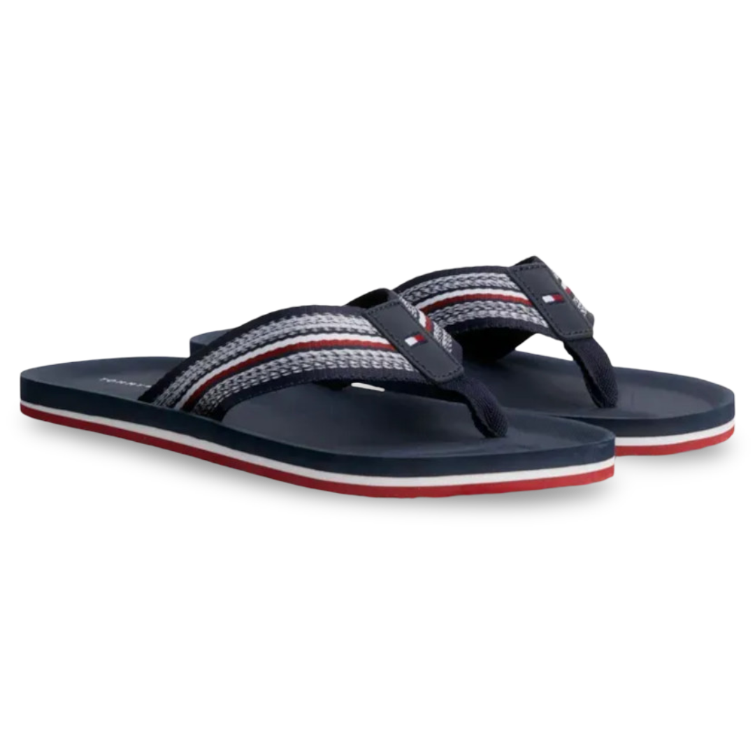 Chancletas Tommy Hilfiger Hombre Desert Sky Correa trenzada textil
