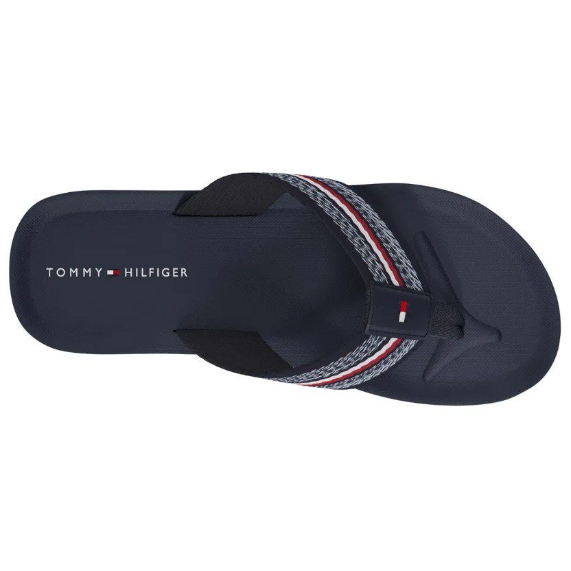 Chancletas Tommy Hilfiger Hombre Desert Sky Correa trenzada textil