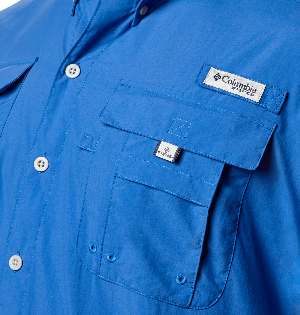 Camisa De Hombre Manga Corta Vivid blue | Marca Columbia