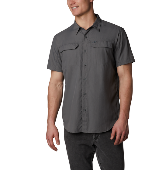 Camisa De Hombre Manga Corta Grey Marca Columbia