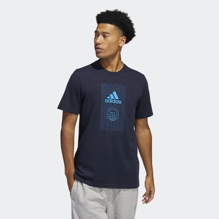 Camiseta de Hombre Azul Marca ADIDAS