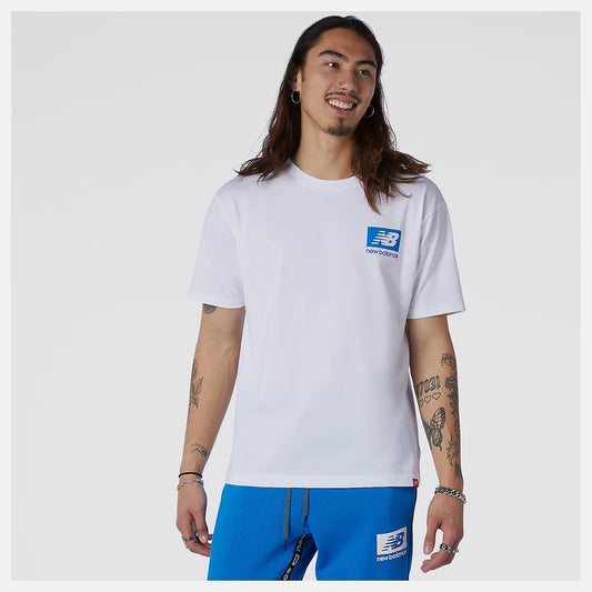 Camiseta Casual Hombre Blanca Marca NEWBALANCE