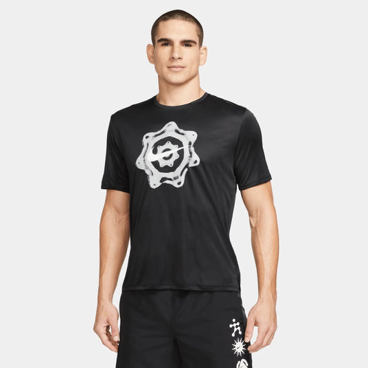 Camiseta Para Correr De Hombre Negra | Marca NIKE