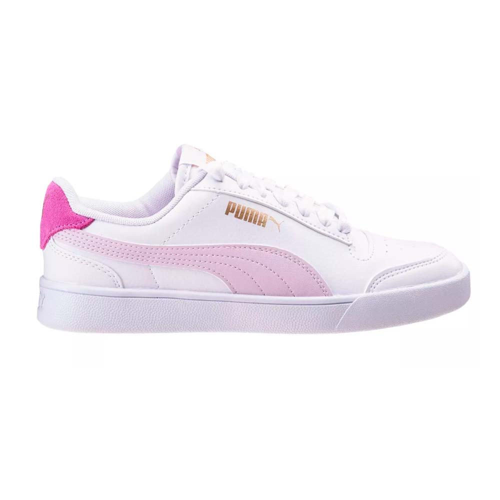 Zapatilla Puma Shuffle De Dama | Color Blanco con Rosado