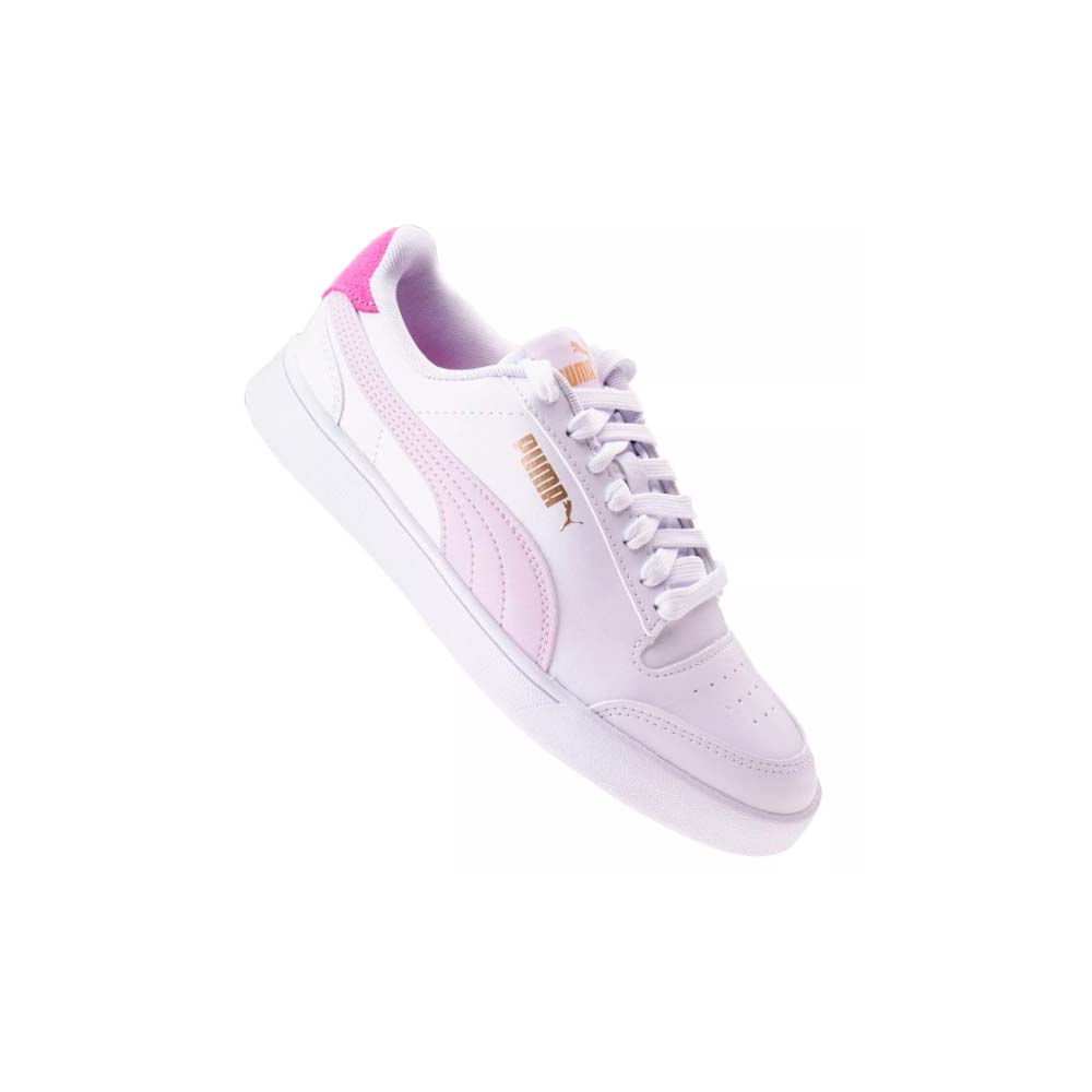 Zapatilla Puma Shuffle De Dama | Color Blanco con Rosado