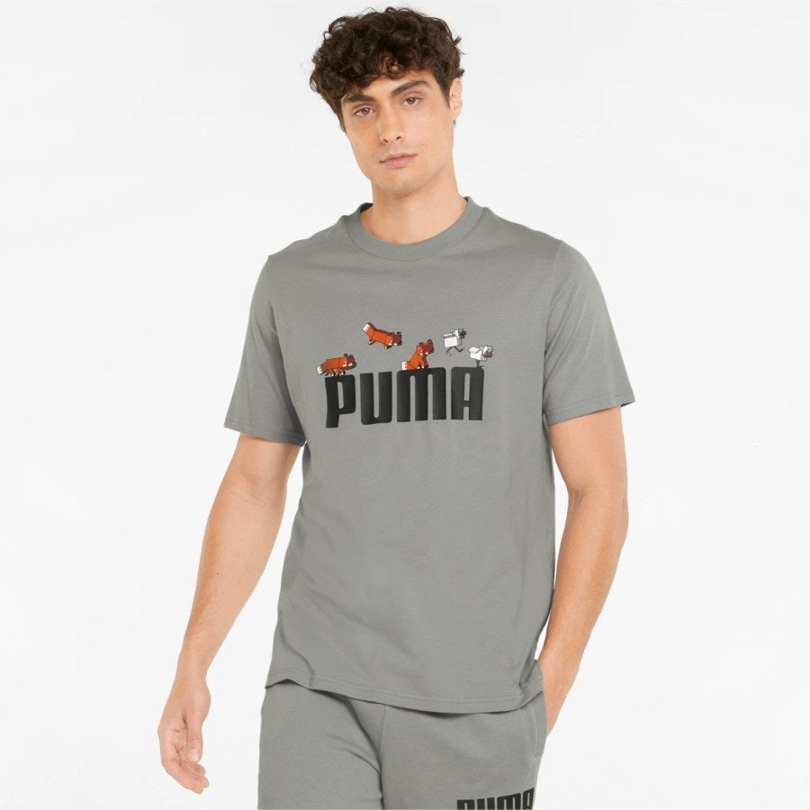 Camiseta de Hombre Gamers Gris Marca PUMA