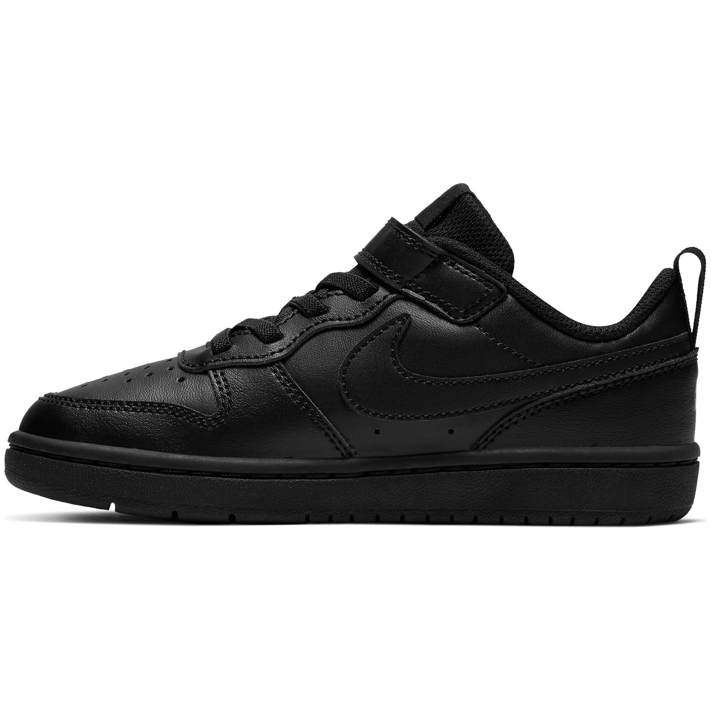 Zapatilla Nike Court Borough Low2 BTV de Niño color Negro con cierre de Vecro