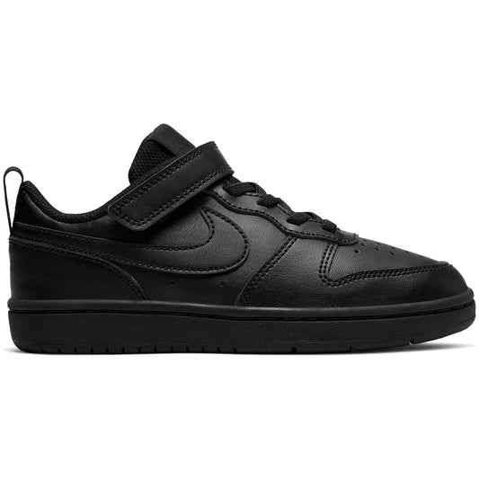 Zapatilla Nike Court Borough Low2 BTV de Niño color Negro con cierre de Vecro