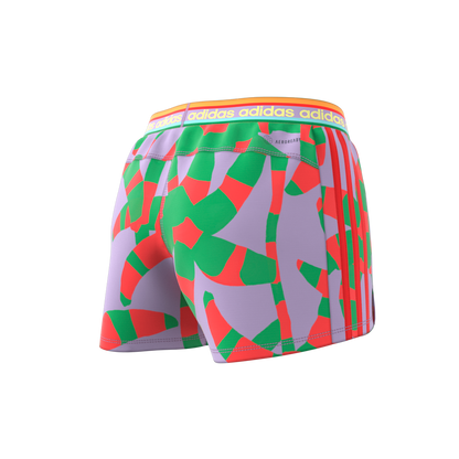 Short Tejidos x Farm Rio Pacer 3 Tiras De Damas Marca Adidas