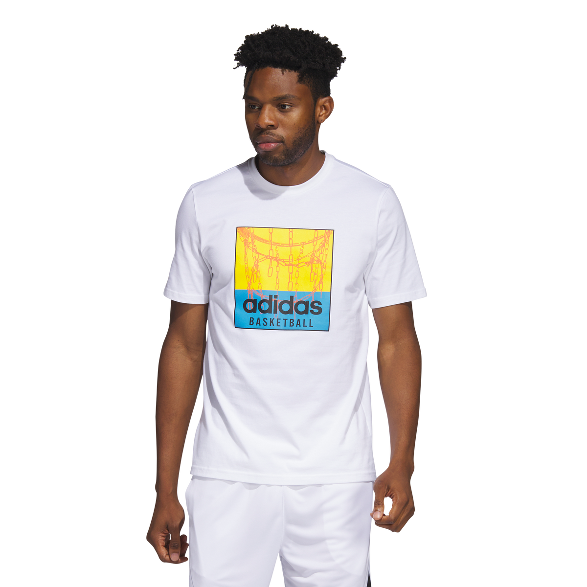 Camiseta Con Grafico Chain Net Basketbaall De Hombre Marca Adidas